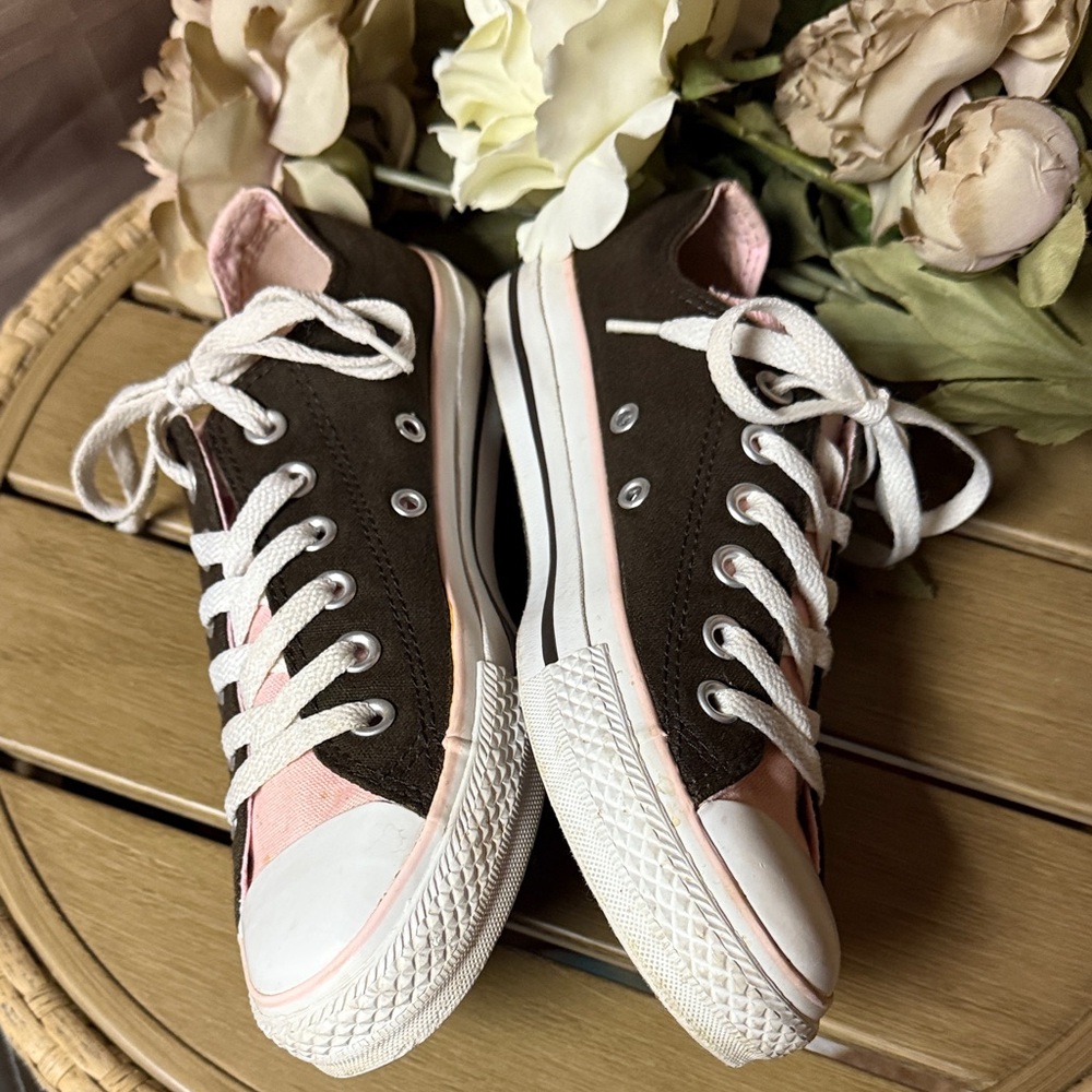 Converse Unisex All Star Low Brown Pink Size Mens 5 Women Size 7